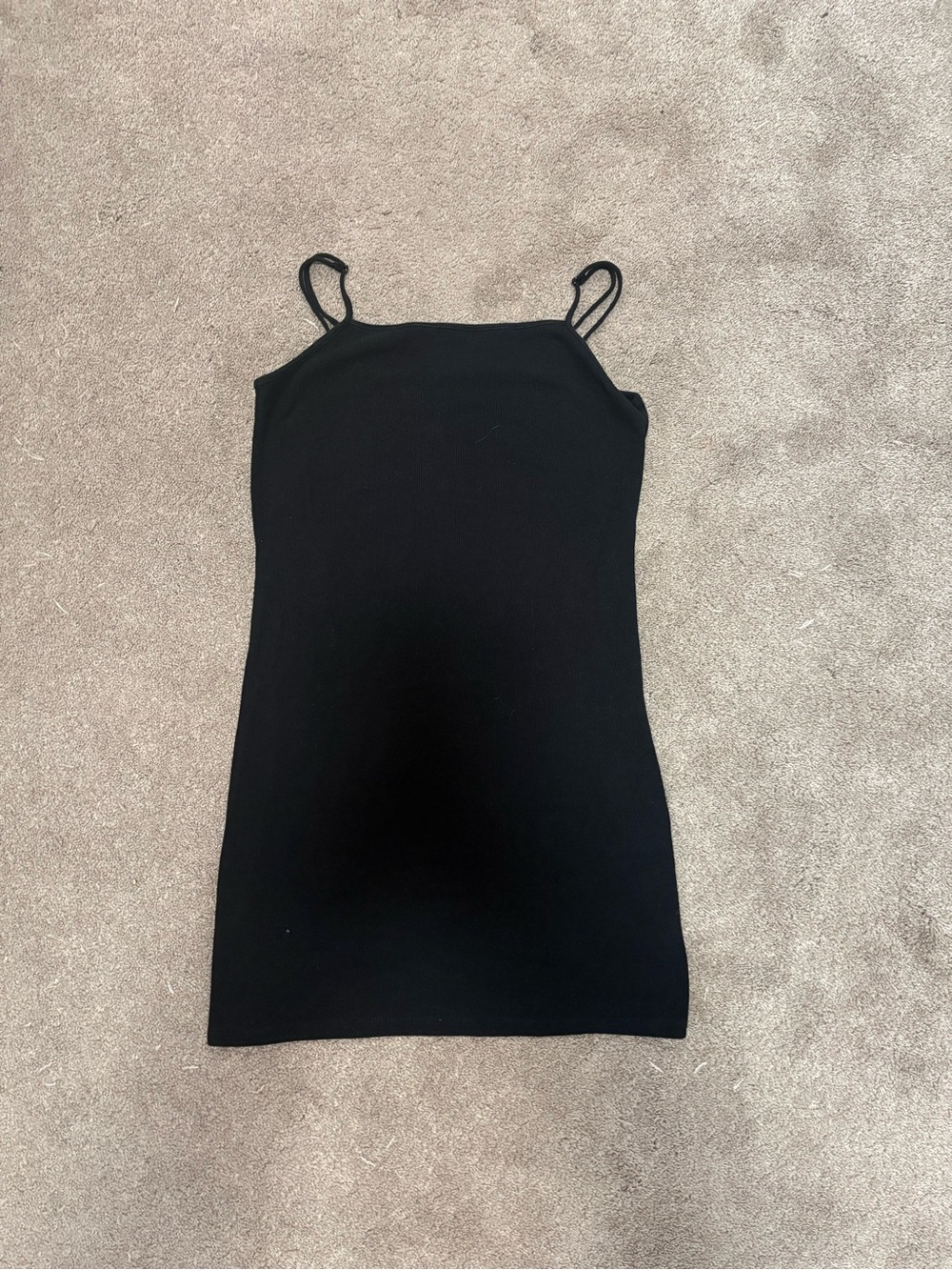 aerie Black Ribbed Dress